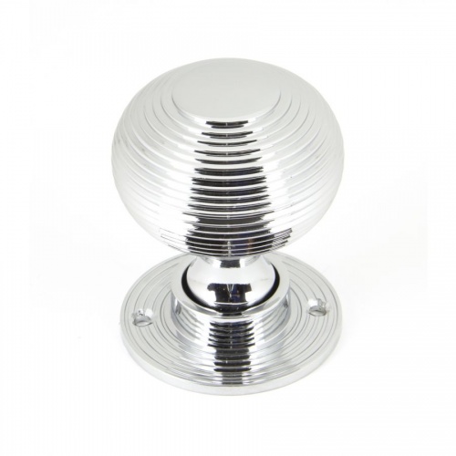 Polished Chrome Heavy Beehive Mortice/Rim Knobs